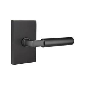 5052hec Emtek Dummy Door Lever Lock Black Hercules Modern Rectangular Right
