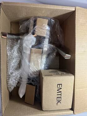 5052hl0us19 Emtek Dummy Door Lever Modern Rectangular Satin 5352us15