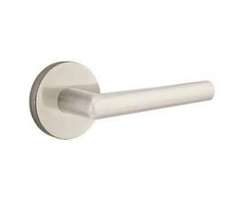5059stuus15 Emtek Stuttgart Non-turning Two-sided Dummy Door Lever Set Satin Nickel