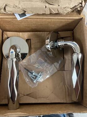 505trus14 Emtek Tribeca Dummy Lever Set Select Brass Collection Polished Nicke
