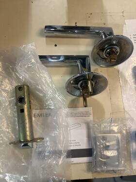 5107hlous26lh Emtek Helios Left Hand Passage Lever - Polished Chrome