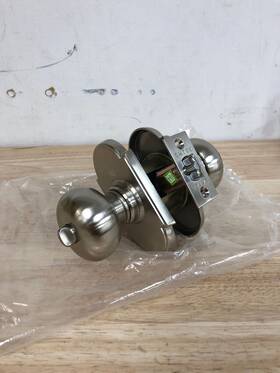 5108pus15 Emtek Providence Single Cylinder Door Knob Set - Satin Nickel