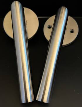5109stuus15rh Emtek Stuttgart Right Hand Passage Door Lever Set With Disk Rose Sn