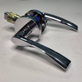 5109trtrhus26 Emtek Triton Lever Rh Polished Chrome Passage Disk Rosette
