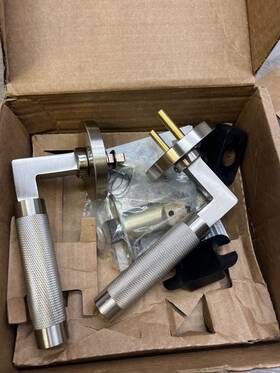 5109us15.lsus15.knus15.lh Emtek Select Passage Disk Rosette L-square Stem Knurled Handle Us15 Lh