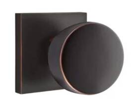 510lauus10b Emtek Laurent Passage Door Knob Set Square Rosette Oil Rubbed Bronz