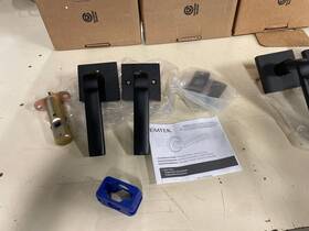 Emtek 5110astlhus19 Aston Passage Door Lever Set Square Rosette Left Hand