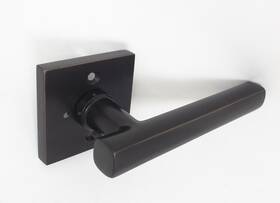 5110frlus10blh Emtek Freestone Left Handed Passage Door Lever Set Square Rose Oil Rubbed Bronze