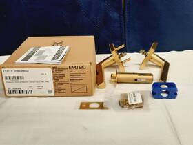 5110hlorhus4 Emtek Square Rosette Passage Set Helios Satin Brass Handle Lever 3
