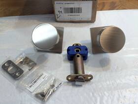 5110rouus15 Emtek Emtek-round Door Knob Backset Passage With Square Rose-satin Nickel
