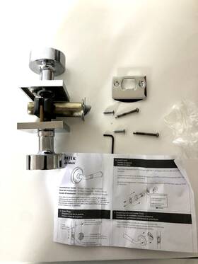 5110rouus26 Emtek 5110rouus4 Square Rosette Passage Chrome Round Knob 2 3/8 Backset