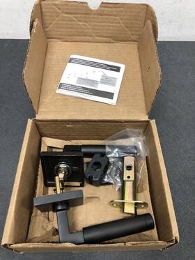 5110us19.lsus19.knus19.rh Emtek 5110us19 Knurled L-square Rh Passage Lever Set Select Brass Collection Fla