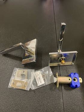 5112hlous14rh Emtek Helios Right Passage Lever Set With Rose - Polished Nickel