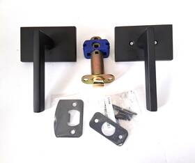 Emtek 5112hlous19lh.rls Helios Passage Door Lever Set Right Hand Flat Black