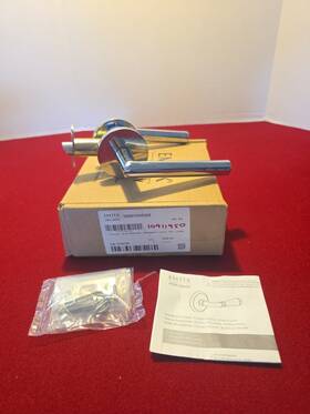 5209sturhus26 Emtek Stuttgart Right Handed Passage Lever Set Polished Chrome Door Handle