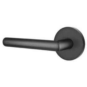 5209stuus19rh Emtek Stuttgart Right Handed Privacy Door Lever Set With Disk Rose Flat Black