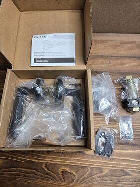 Emtek 5209us19.lsus19.knus19.rh Privacy Door Lever Satin Black Rh Easy Install