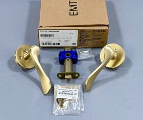 520luus4 Emtek Luzern Privacy Door Lever Set In Satin Brass -