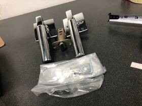 5210hecus26rh Emtek Hercules Rh Privacy Lever Square Rose Polished Chrome
