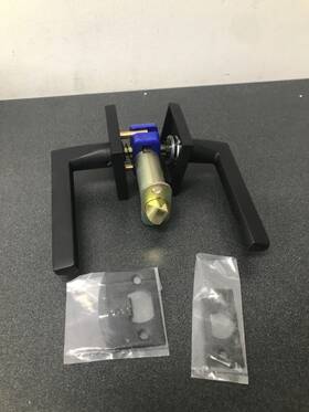 5210hlous19rh Emtek Helios Privacy Door Lever Set - Flat Black