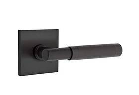 5210us19.taus19.knus19.rh Emtek Select Privacy Square Rosette T-bar Stem Knurled Handle Right Hand Flat