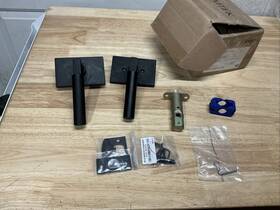 Emtek 5212hecus19rh 5212hecus19 Hercules Lever Privacy Set Modern Rectangular Rosette Black