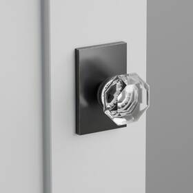 5212otus10b Emtek Privacy Modern Rectangular Rosette Old Town Glass Knob
