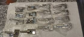 Emtek 5212us14.lsus14.knus14.rh Lot Of 16 Privacy L-rectangular Stem Knurled Lever Polished Chrome