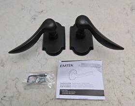 7058dmb Emtek Dummy Lever Set Sandcast Bronze #1 Rosette Medium Scratches