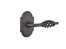 7101lrhsws Emtek #1 Wrought Steel Rosette Passage Set- Lafayette Lever