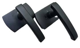 7200ymlhfb Emtek Yuma Door Lever Privacy #4 Rosette Left Hand Flat Black 107