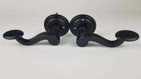 720pdus19 Emtek Padua Lost Wax Cast Bronze Privacy Leverset Flat Black Disc Rosettes Lh 720pdus19 Emtek Padua Lost Wax Cast Bronze Privacy Leverset Flat Black Disc Rosettes Lh
