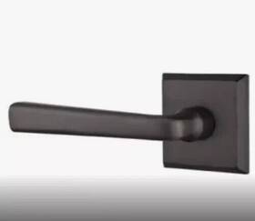 7211crlhfb Emtek Lh Privacy #6 Door Lever Set With Modern Cimarron