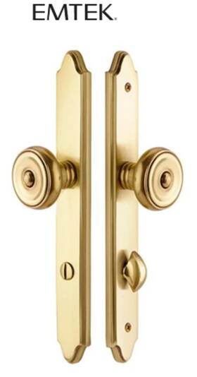 7243us7 Emtek 11 Inch Stretto Concord Privacy Sideplate Entry Set French Antique
