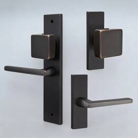 Emtek 738505016904 Dummy 10 In Mortise Set With Hercules Lever And Square Knob