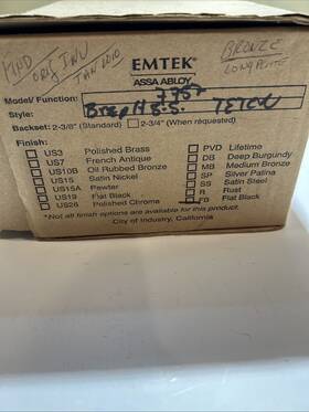 7757 Emtek Non-keyed Sideplate
