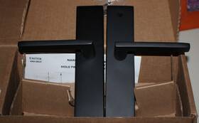 8045us19 Emtek 8045us4 10 Inch Stretto Rectangular Dummy Sideplate Entry Set Lh Flat Black