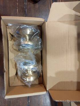 8050pus4 Emtek Providence Dummy Door Knob Set Brass Collection - Satin
