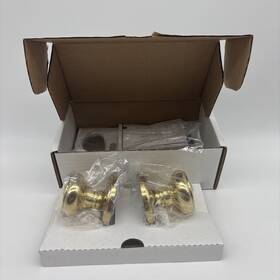 8050us3 Emtek Waverly Brass Privacy Passage Knob Set - Lifetime Polished