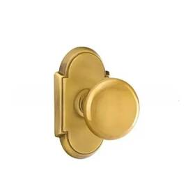 8058pus7 Emtek Providence Knob With #8 Rosette French Antique Dummy Pair