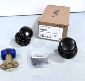 8100pus10b Emtek Providence Passage Door Knob Set In Oil Rubbed Bronze