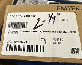 8100pus3 Emtek Providence Knob Passage With Regular Rose Bright Brass Finish