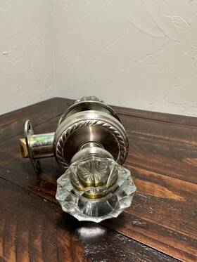 8101-as-us3 Emtek 8101 Astoria Crystal Door Knob Passage Set Rope Rosette Polished Brass