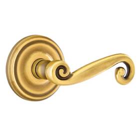 810rus7 Emtek Rustic Designer Brass Passage Leverset Model Door Levers Hardware