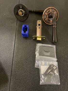 810tus10b Emtek Lh Turino Passage Leverset - Oil Rubbed Bronze Lancaster Roset