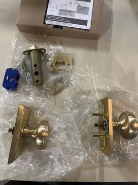 8121nwus4 Emtek Passage Rectangular Rosette Norwich Knob Satin Brass