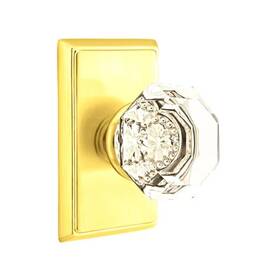 8121ot Emtek Door Crystal Knob Set Passage Unlacquered Brass Old Town