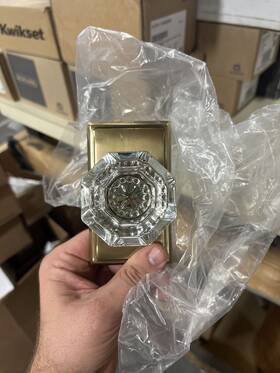 8121otus7 Emtek Old Town Passage Door Knob Set - French Antique