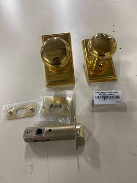 8121pus3nl Emtek Providence Door Knob Set With Rose Brass Classic Collection
