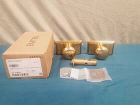 8121pus7 Emtek Providence Knob Set / Rectangular Rose - French Antique Read